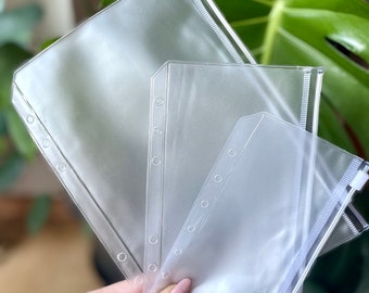 Binder / Umschläge / Zippertaschen / Hüllen / Binderhüllen in A6 / A5 / A7 BLANK / ohne Schrift / für die Umschlagmethode / Cash envelopes