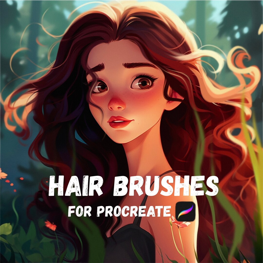 25 Hair Brushes for Procreate Hair Brushes Digital Brushes Etsy