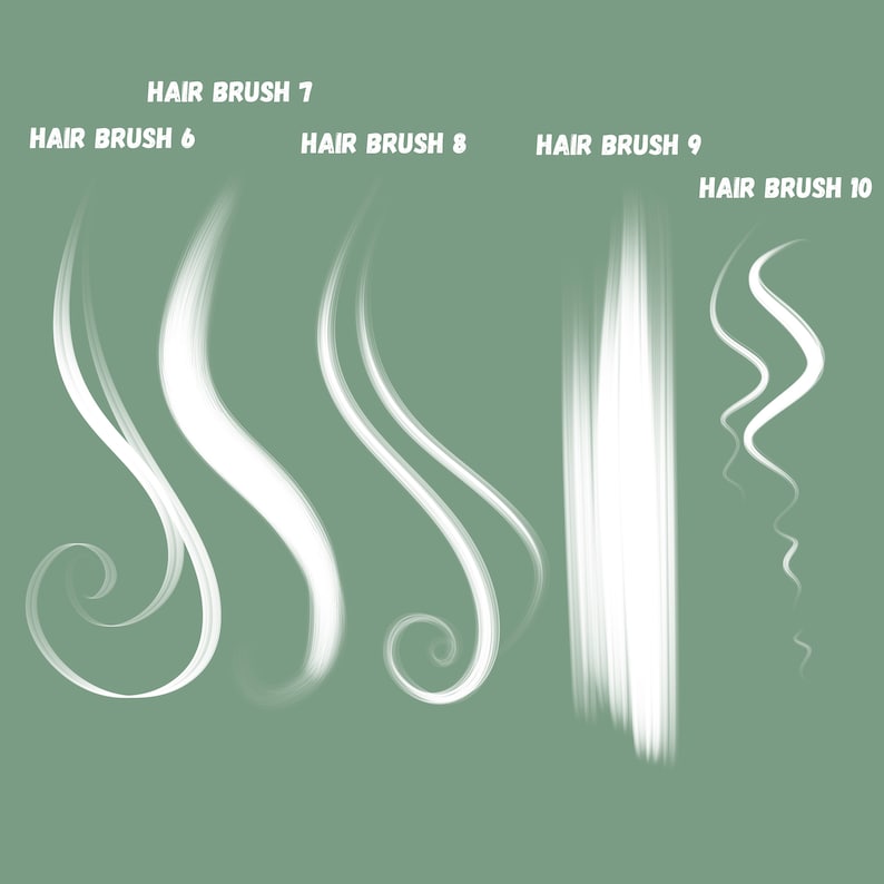 25 hair brushes for Procreate image 5