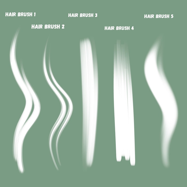 25 hair brushes for Procreate image 4