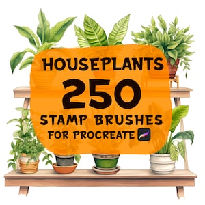 250 Zimmerpflanzen Stempelbürsten für Procreate, Procreate Pflanzen, Procreate Design, Procreate Stempelbürsten, Pflanzen Stempelbürsten, Procreate