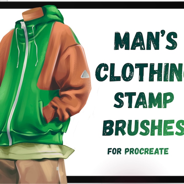 The men's wear stamp brushes for Procreate, men's clothing for Procreate, stamp brushes