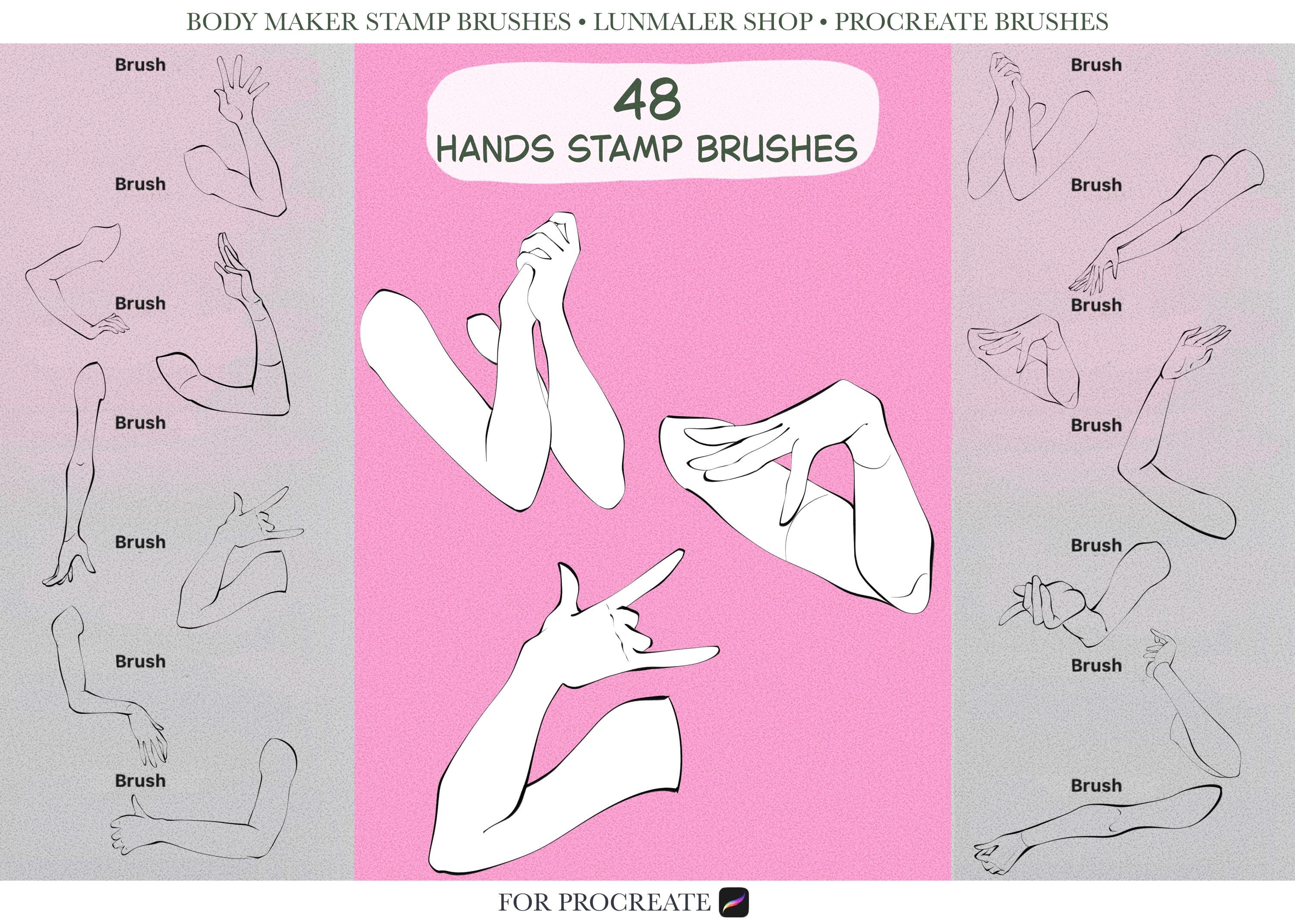 Female Body Maker Stamp Brushes for Procreate. Procreate Character ...