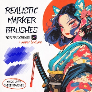 Realistic Marker Brushes for Procreate App (Brushset)