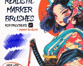 Realistic Marker Brushes for Procreate App (Brushset)