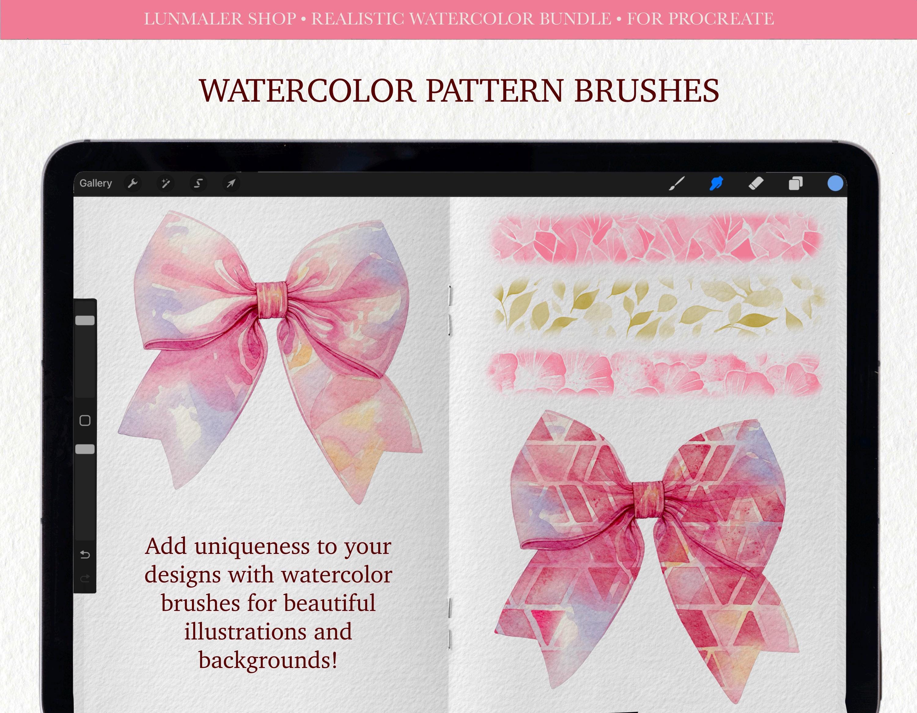 Realistic Watercolor Brushes for Procreate App. Wet Brushes, Watercolor ...