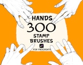 Hands Stamp Brushes for Procreate (Digital Brushes)