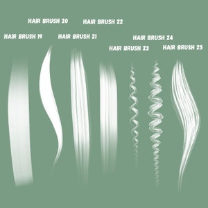 25 hair brushes for Procreate image 8