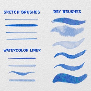 Realistic Watercolor Brushes for Procreate. Watercolor Texture Paper ...
