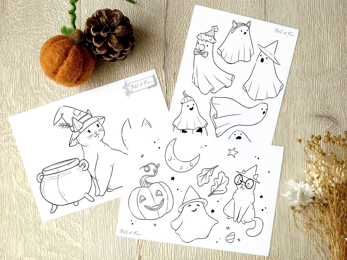 Printable Halloween Colouring Pages, Spooky Inspired Colouring Sheets ...