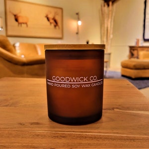Tobacco & Amber Scented Soy Candle: Masculine Home Scent