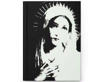 SAVE A PRAYER Journal, Hardcover Matte Notebook | Monochrome Lily Cover