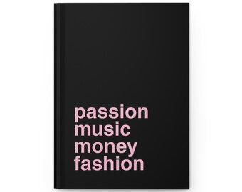 WE TRUST Journal, Hardcover Matte Notebook | Monochrome Lily Cover