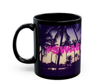 Sunset Swag Mug | Inspirational Quote, Abstract Pastel Artwork