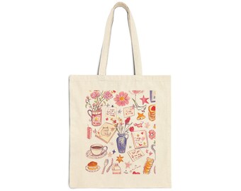 CAFE CULTURE Tote Bag | Glossy Type Canvas Tote