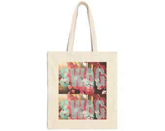 THE FLORAL SWAG Graphic Tote Bag | Glossy Type Canvas Tote