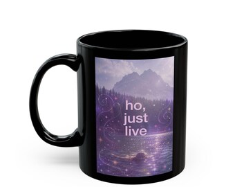 Just Live Mug | Inspirational Quote, Abstract Pastel Artwork
