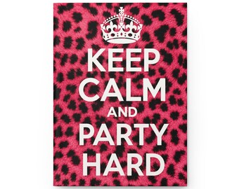 PARTY LIFE Journal, hardcover mat notitieboek | Monochroom lelieblad