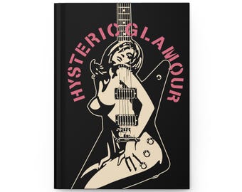 HYSTERIC GLAMOUR Journal, Hardcover Matte Notebook | Monochrome Lily Cover