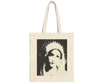 SAVE A PRAYER Tote Bag | Glossy Type Canvas Tote