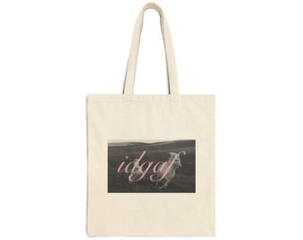 idgaf Tote Bag | Glossy Type Canvas Tote