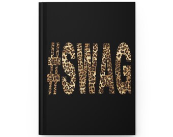 SWAG PRINT Journal, Hardcover Matte Notebook | Monochrome Lily Cover