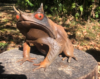 Malayan Horned Frog model, HUGE, 3D printed, hand painted