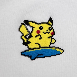 Surfing Pikachu Embroidery