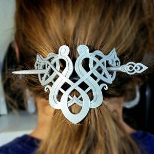 Viking Hair Pin Celtic Brooch Celtic Knot Hair Pin Barrette 3D Printed ...