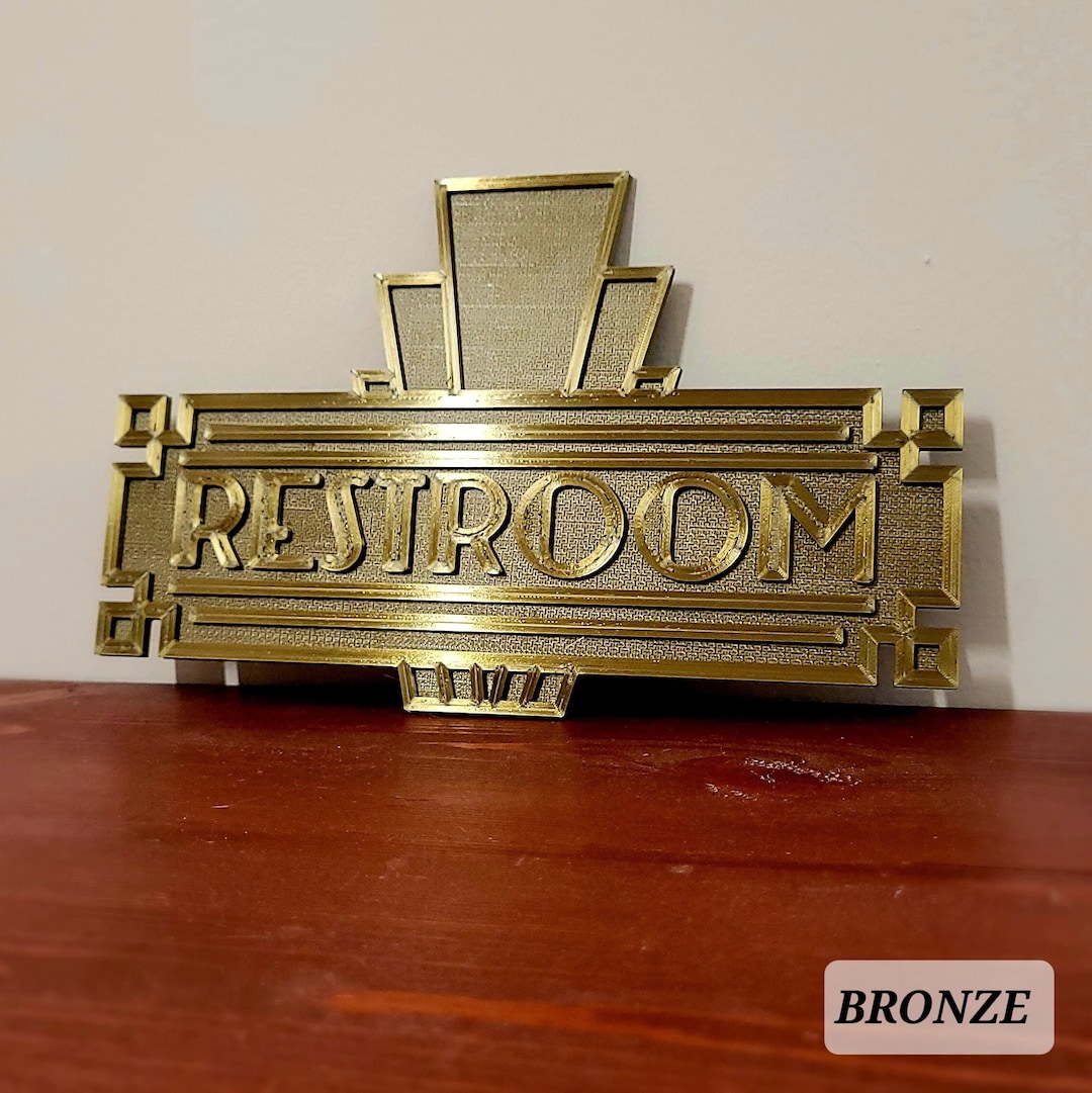 Custom Art Deco Sign Bathroom Decor Home Art Deco 3D - Etsy Australia
