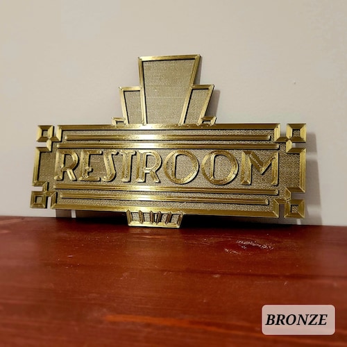 Custom Art Deco Sign | Bathroom Decor | Home Art Deco | 3D Printed Decoration | Interior Plastic Decoration