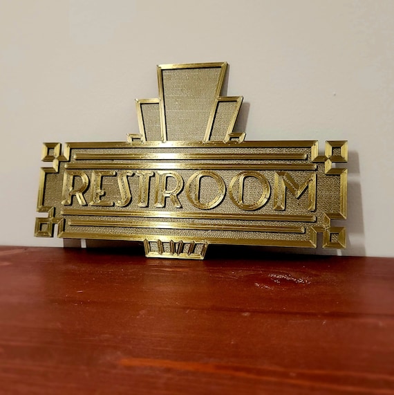 Custom Art Deco Sign Bathroom Decor Home Art Deco 3D Etsy UK