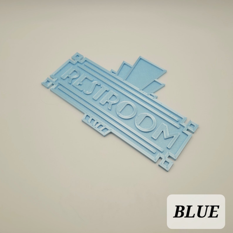 Custom Art Deco Sign Decor Home Art Deco 3D Printed Decoration Interior Plastic Decoration Light Blue