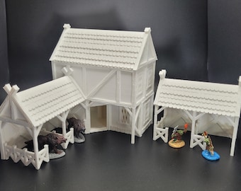 Fantasy Stables | D&D Miniature Building | Tabletop Set Piece | 3D Printed TTRPG Building