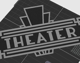 31in Custom Art Deco Sign | 3D Printed Decoration | Interior Plastic Decoration
