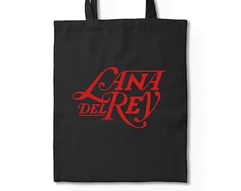 Lana Del Rey - Cabas Noir - Logo rouge cannelle