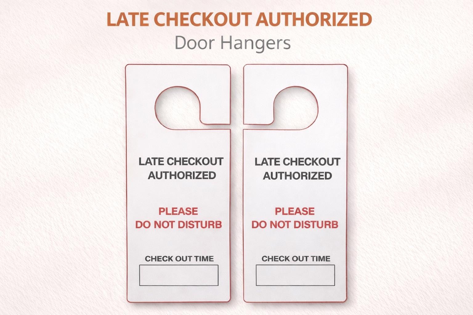 Check Out Red Sign Late Checkout Hotel Door Sign - Etsy