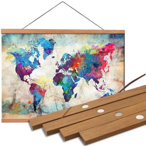 24 inch TGL Magnet Posterleisten Schwarz oder Teak