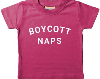 BOYCOTT NAPS Toddler T-Shirt - Fun T-Shirt - Vacation tee - Girls T-Shirt - Boys T-Shirt - Summer Kid's tee – Slogan T-Shirt - Unisex