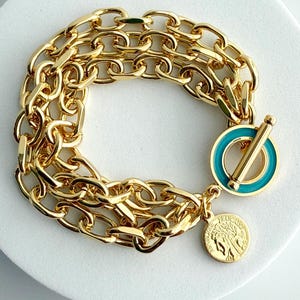 Chunky Multi Cable Chain Bracelet | 18k Gold filled Chain Bracelet | Gold Chain Bracelet | Handmade Bracelet | Gift for women