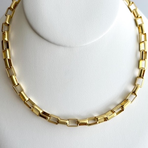 Chunky 18k Gold Filled Rolo Chain Necklace: Statement Jewelry