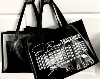 Bolsa de PVC negra: Diseño de código de barras para pequeñas empresas