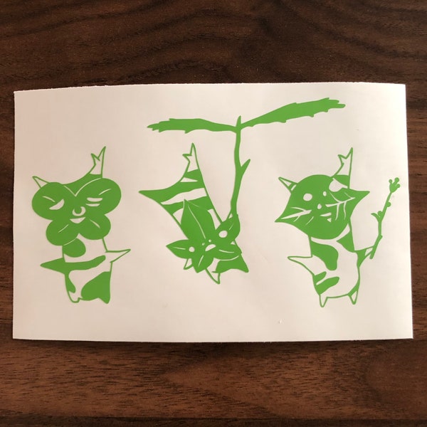 Korok Trio - Legend of Zelda Tears of the Kingdom, Breath of the Wild Vinyl Decal