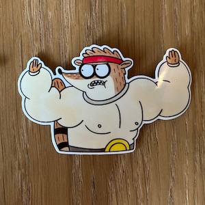 Muscle Suit Costume Rigby - Regular Show Vinyl Sticker