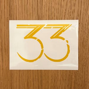 Clair Obscur: Expedition 33 Number Symbol Vinyl Decal