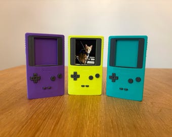 Game Boy Color Photo Frame for Instax Mini Film - Retro 90s Game Boy Color Design Handheld Full Scale