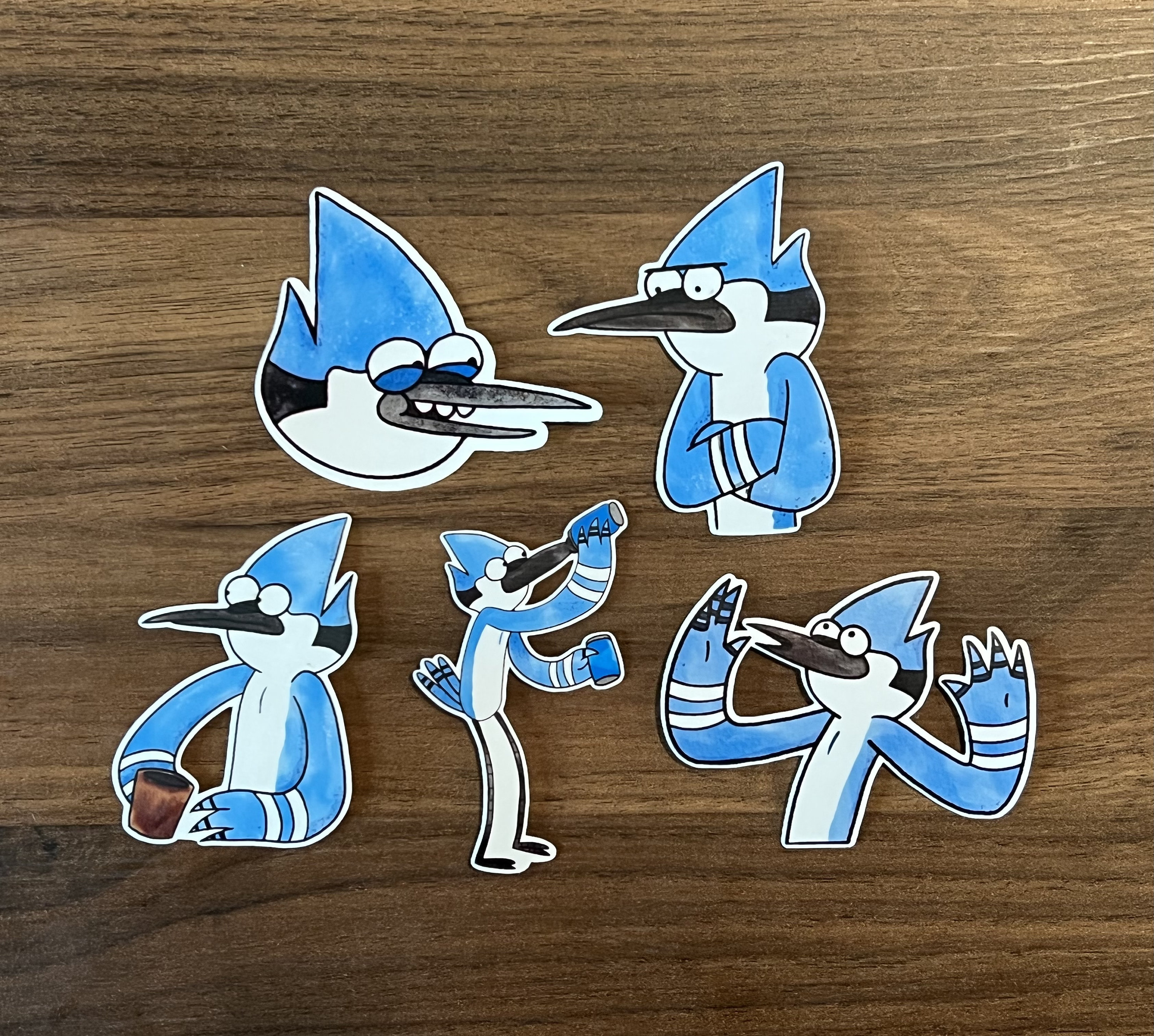Mordecai Regular Show Vinyl Stickers Etsy