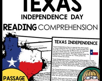 Texas Independence Day Reading Comprehension Passage - No Prep - March 2nd