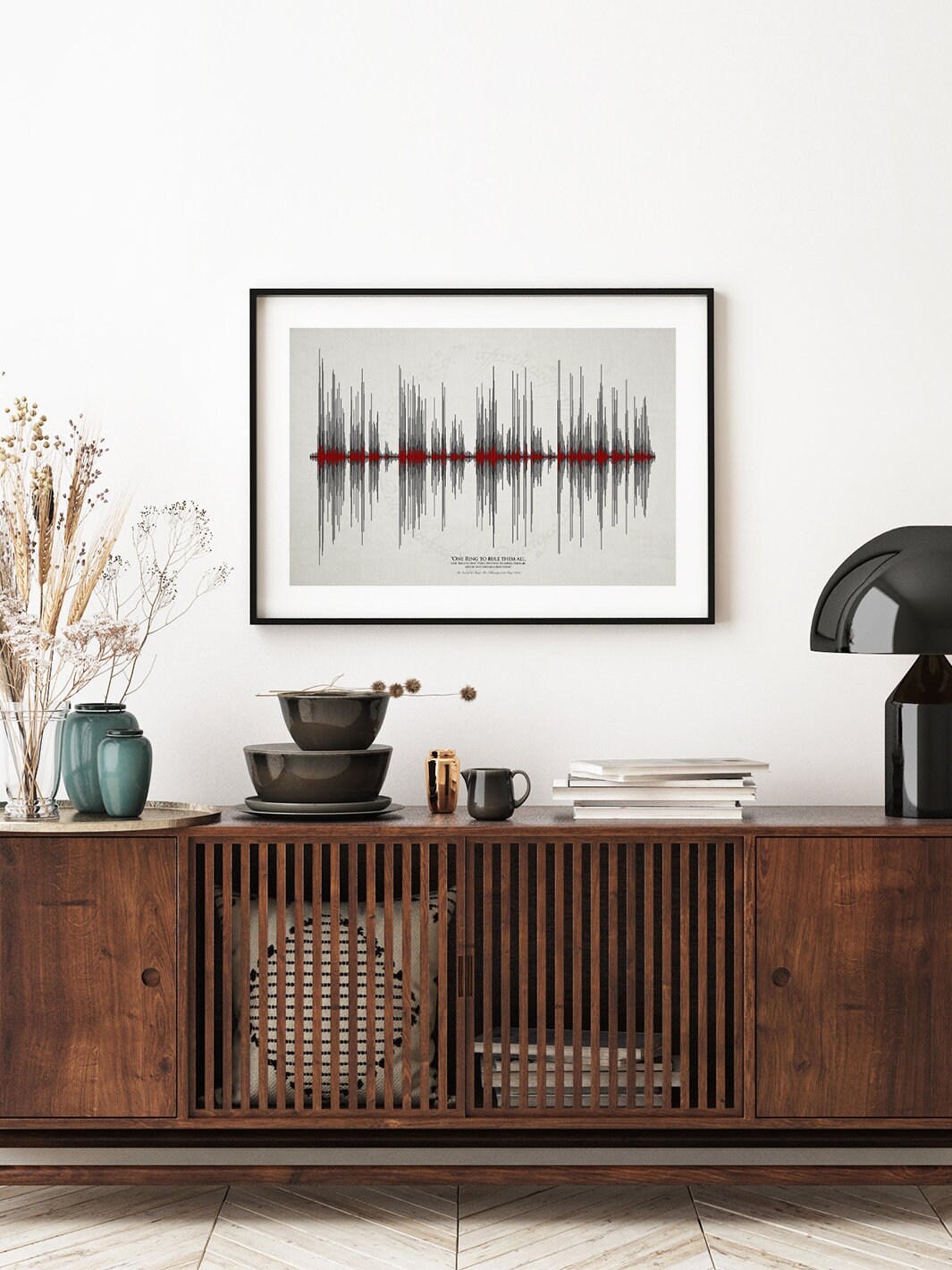 Soundwave Art One Ring to Rule Them All lord of the Rings Music Wall ...