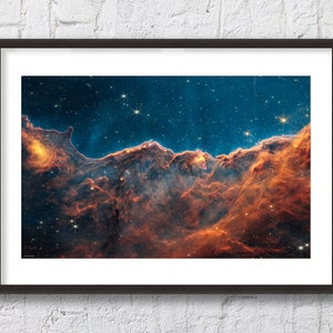 Carina Nebula | James Webb Telescope, Stars and Nebula, NASA Poster, Astronomy Gift, NASA, NIRCam Image, Space Decor, Nebula, NGC 3324